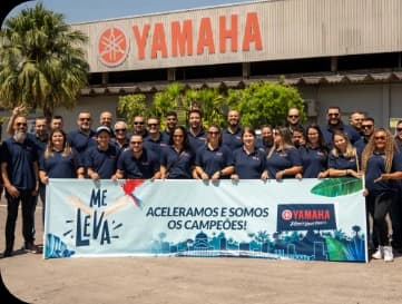 Criação de cenografia e materiais de positivação para o evento de premiação da campanha de incentivo Me Leva Yamaha