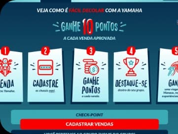 Desenvolvimento de mecânica Vendeu, Ganhou para a campanha de marketing de incentivo Me Leva Yamaha