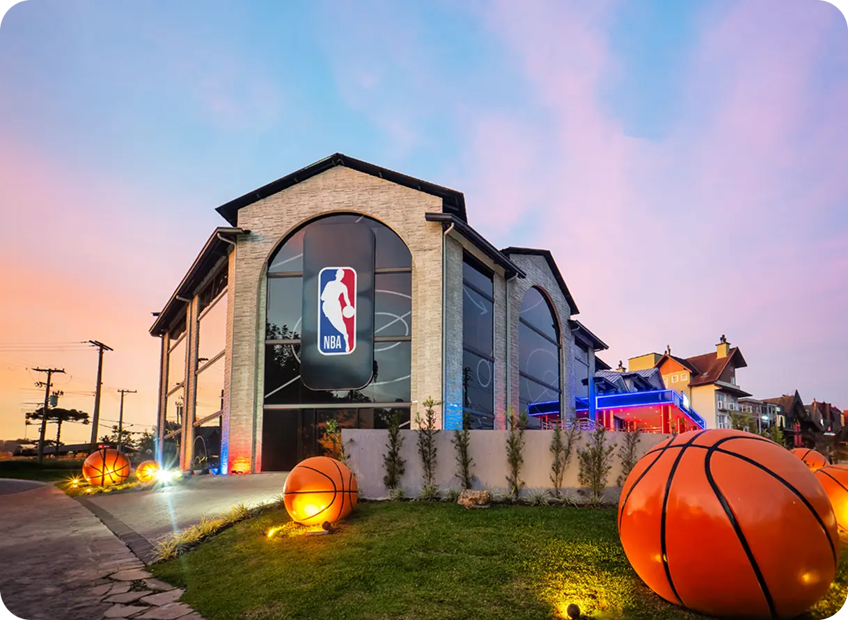 NBA Park em Gramado, no Rio Grande do Sul, no Brasil. Único parque temático da NBA fora dos Estados Unidos