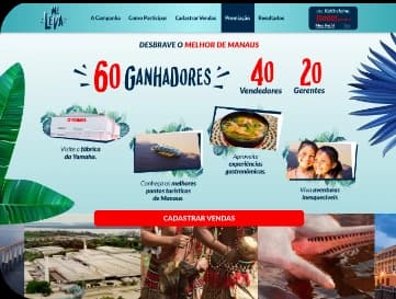 Desenvolvimento de site com navegabilidade intuitiva e interativa para a campanha motivacional Me Leva Yamaha